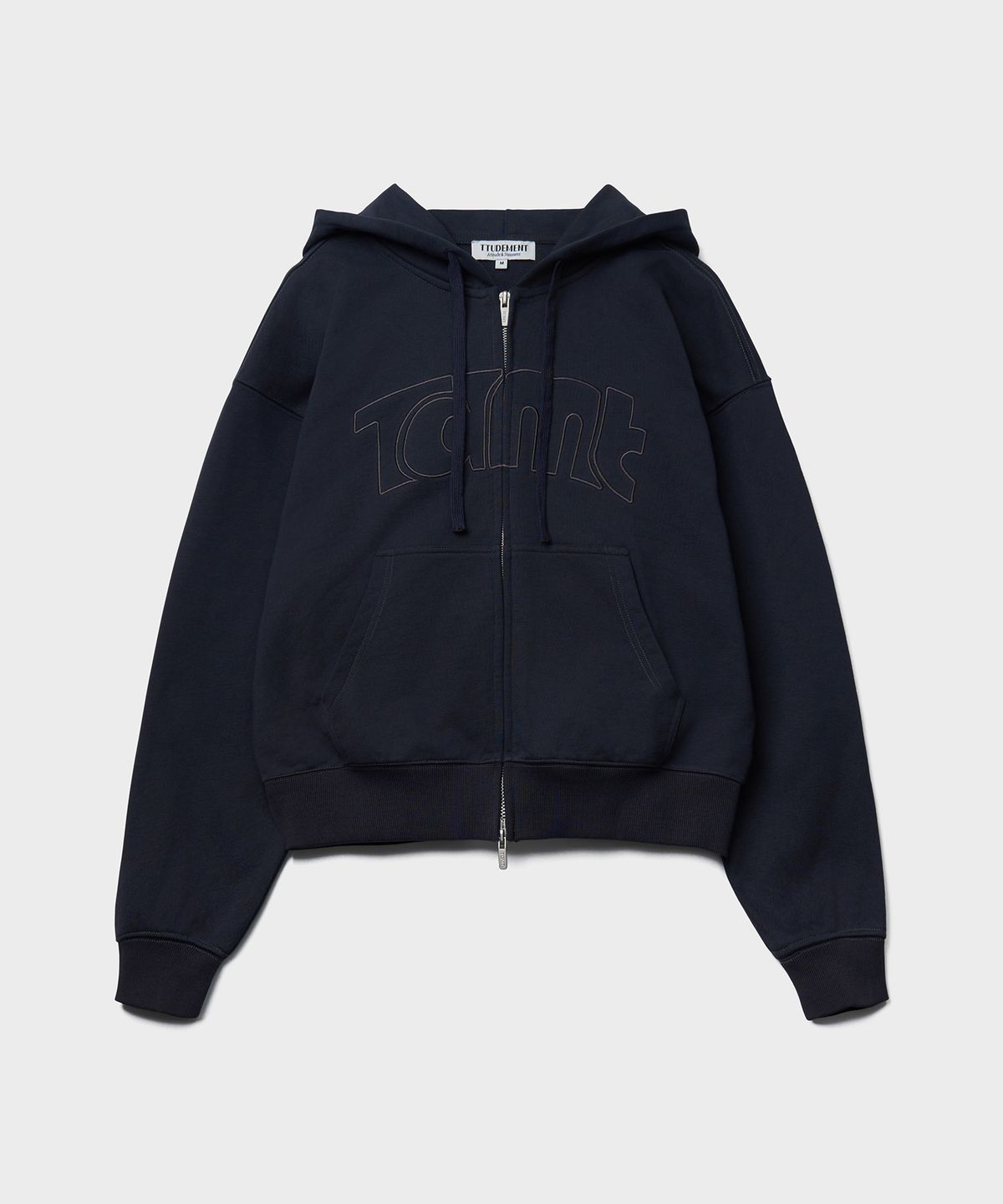 튜드먼트(TTUDEMENT) TT LOGO HOODED ZIP-UP_CHARCOAL