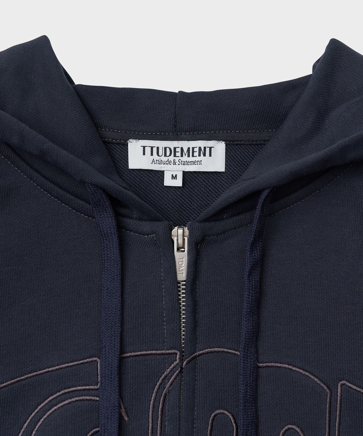 튜드먼트(TTUDEMENT) TT LOGO HOODED ZIP-UP_CHARCOAL