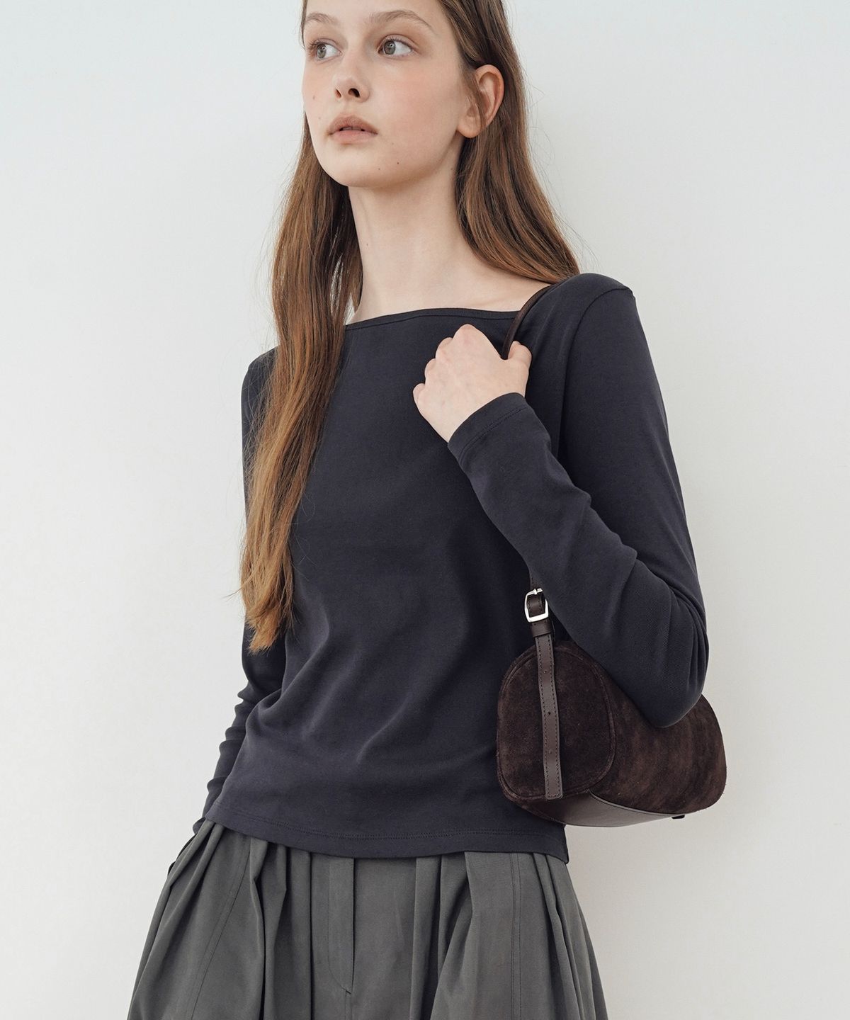 튜드먼트(TTUDEMENT) 50s LONG SLEEVE T-SHIRT_CHARCOAL