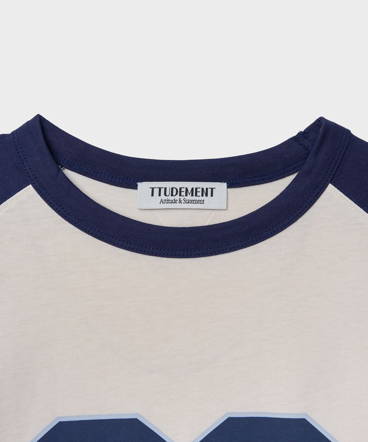 튜드먼트(TTUDEMENT) 50s RAGLAN GRAPHIC T-SHIRT_NAVY