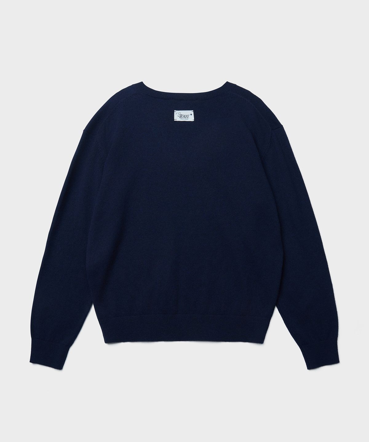 튜드먼트(TTUDEMENT) ESSENTIAL CASH BLEND V-NECK KNIT_NAVY