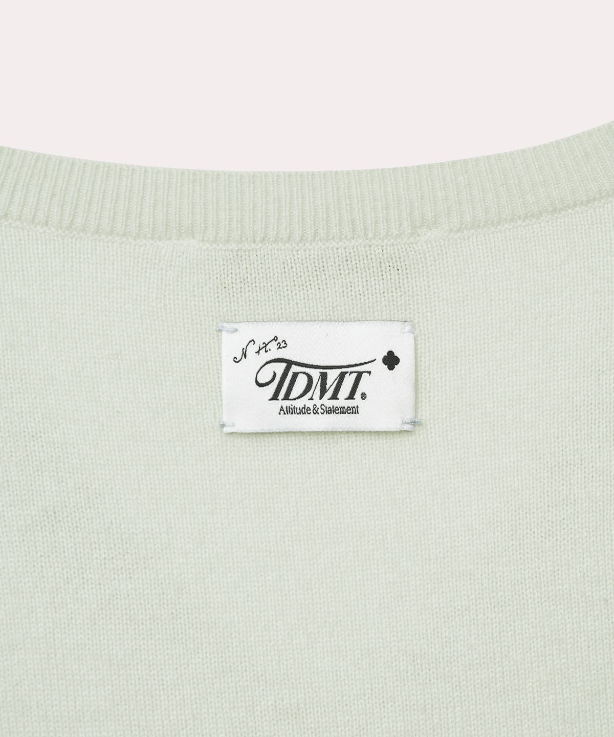 튜드먼트(TTUDEMENT) ESSENTIAL CASH BLEND V-NECK KNIT_MINT