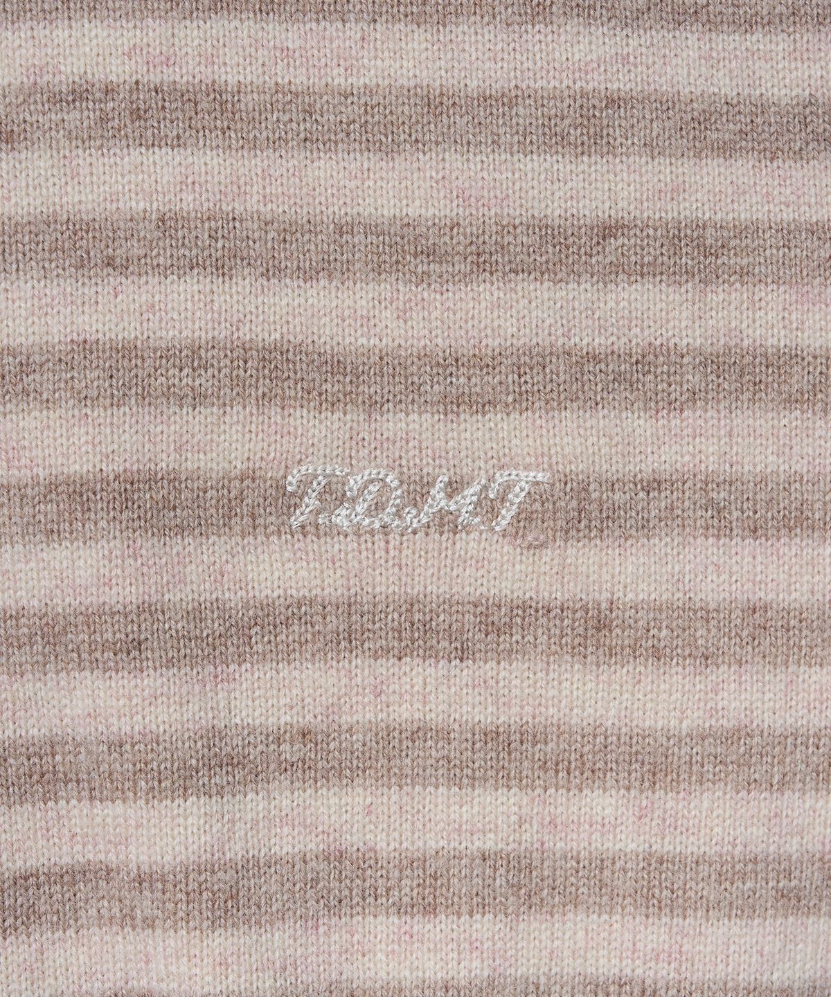 튜드먼트(TTUDEMENT) ESSENTIAL CASH BLEND STRIPE KNIT_PINK