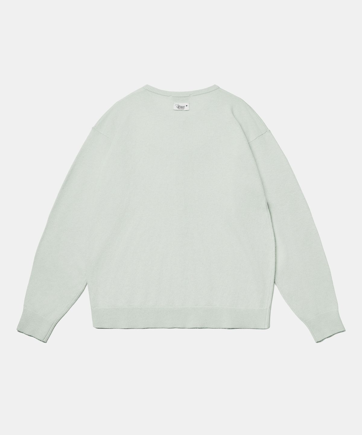 튜드먼트(TTUDEMENT) ESSENTIAL CASH BLEND HENLEY NECK KNIT_MINT