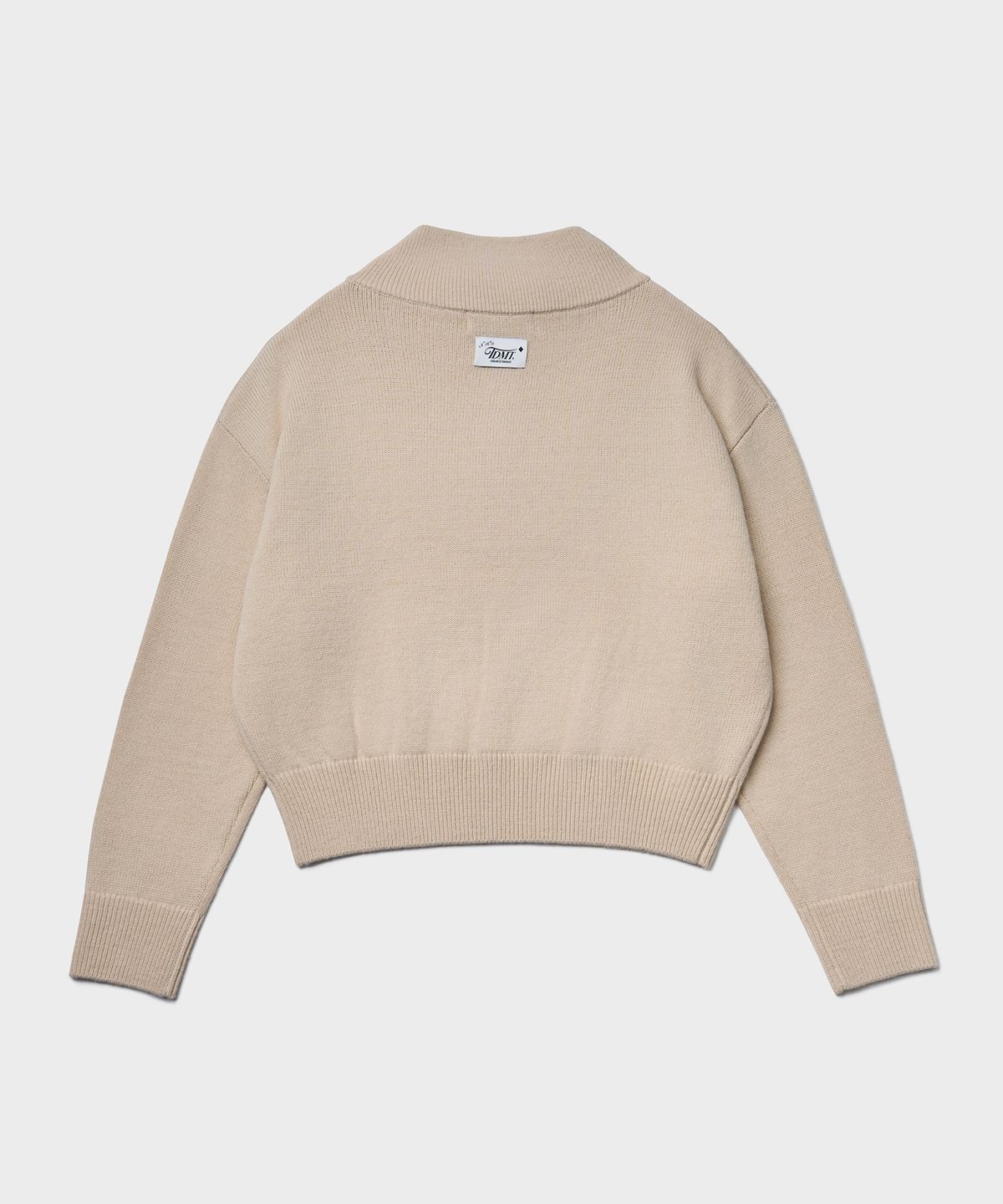 튜드먼트(TTUDEMENT) ESSENTIAL HALF ZIP-UP KNIT_LIGHT BEIGE