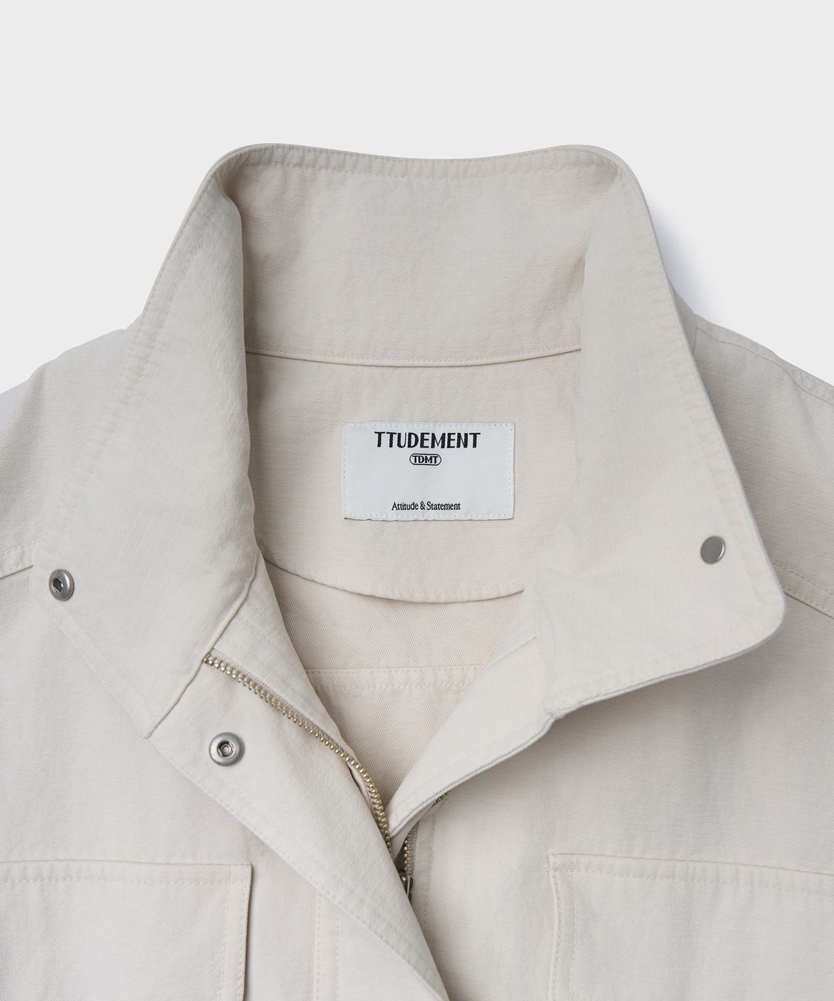 튜드먼트(TTUDEMENT) WASHED COTTON WORK JACKET_BEIGE