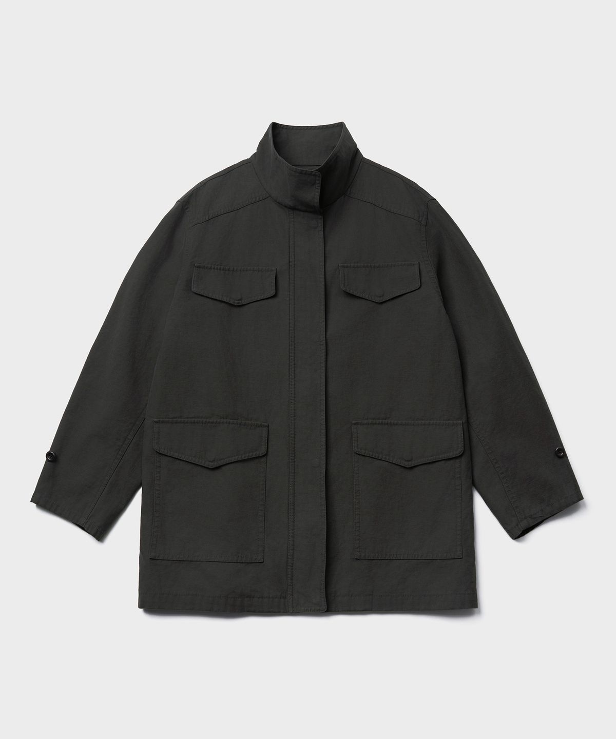 튜드먼트(TTUDEMENT) WASHED COTTON WORK JACKET_CHARCOAL