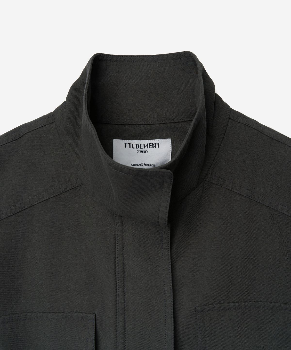 튜드먼트(TTUDEMENT) WASHED COTTON WORK JACKET_CHARCOAL