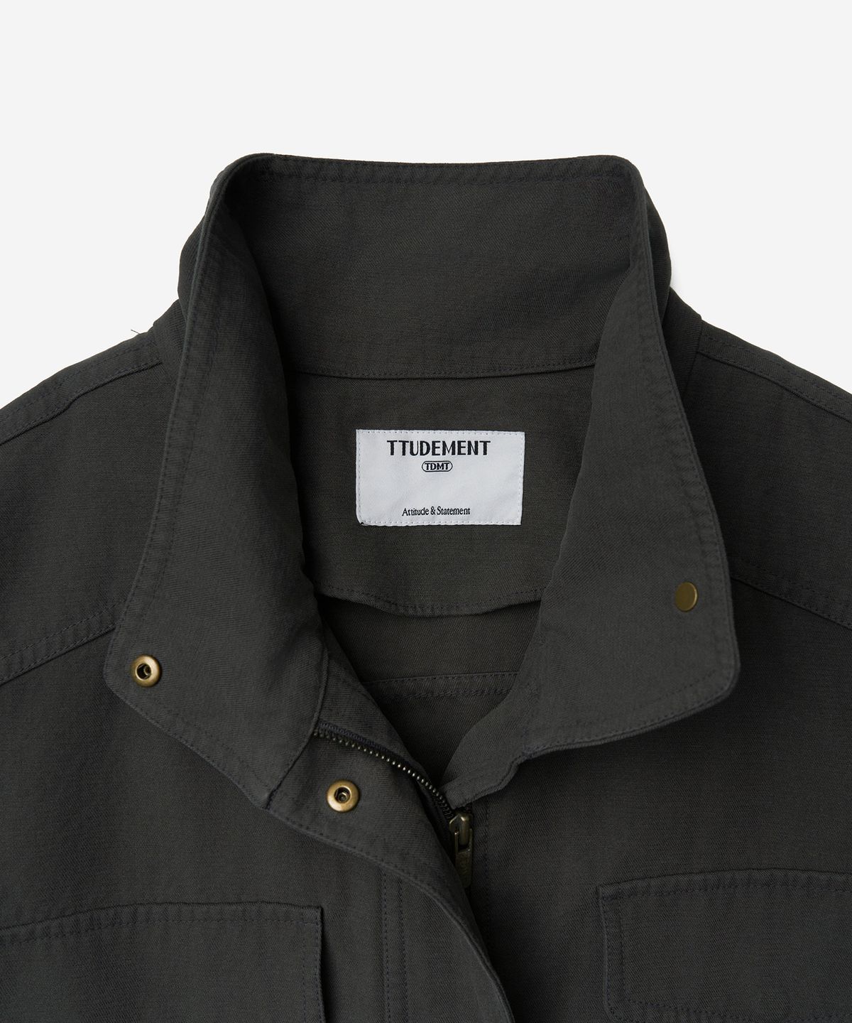 튜드먼트(TTUDEMENT) WASHED COTTON WORK JACKET_CHARCOAL
