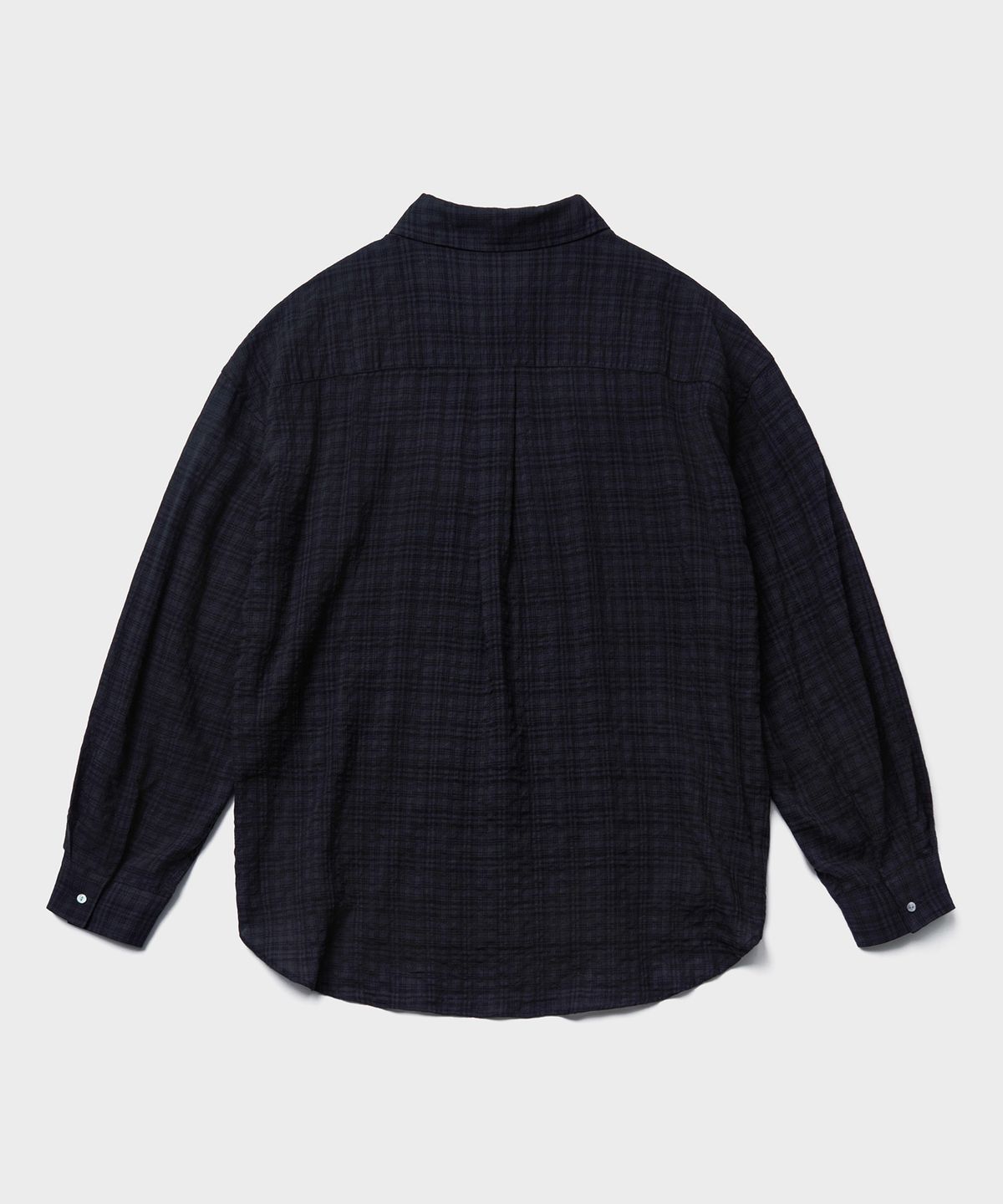 튜드먼트(TTUDEMENT) CHECK OVERSIZED SHIRT_CHARCOAL