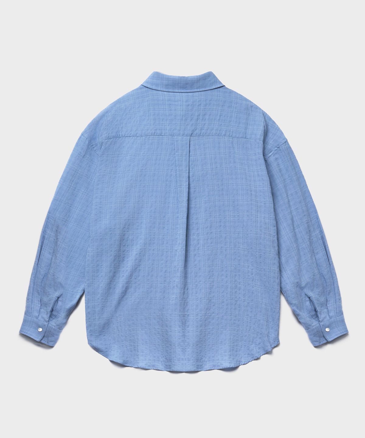 튜드먼트(TTUDEMENT) CHECK OVERSIZED SHIRT_BLUE