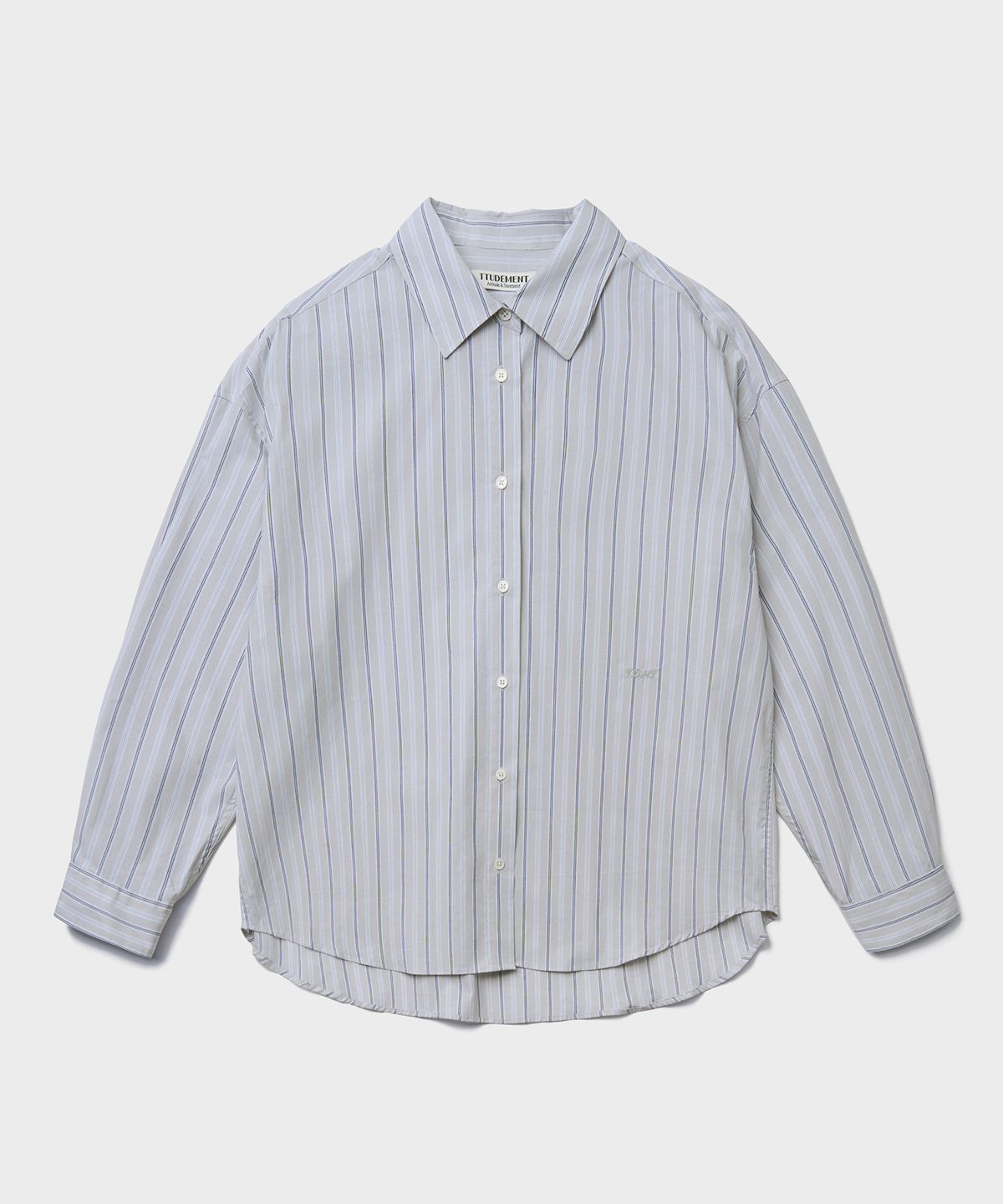 튜드먼트(TTUDEMENT) CLASSIC STRIPE SHIRT_GREY STRIPE