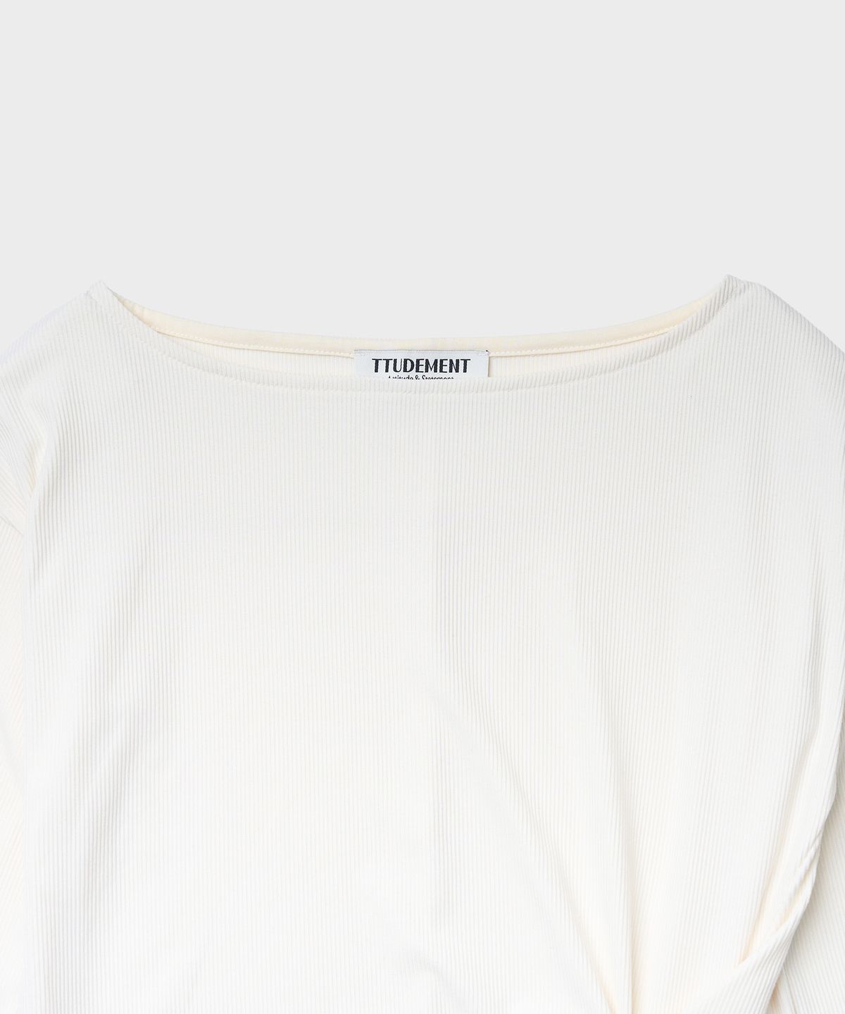 튜드먼트(TTUDEMENT) TWIST JERSEY BLOUSE_IVORY