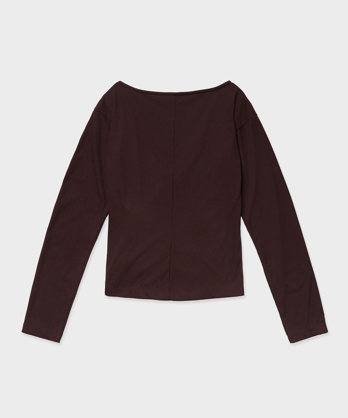 튜드먼트(TTUDEMENT) TWIST JERSEY BLOUSE_BROWN