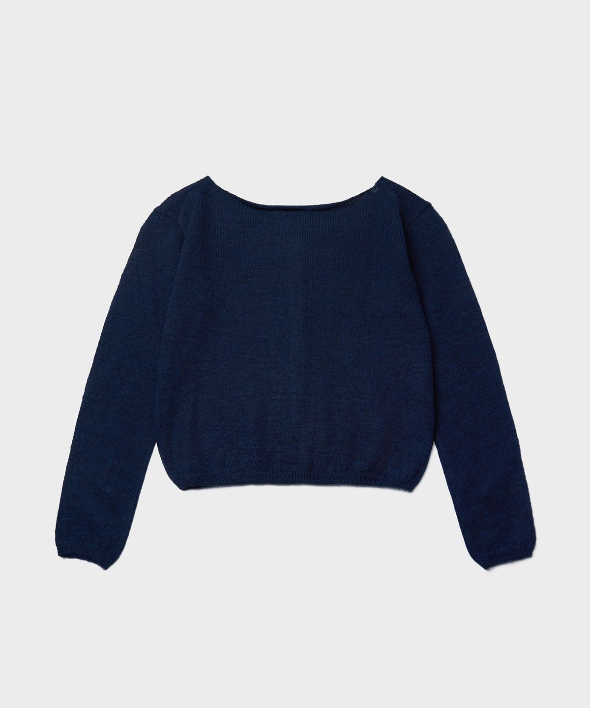 튜드먼트(TTUDEMENT) HAIRY WOOL ROUND CARDIGAN_NAVY