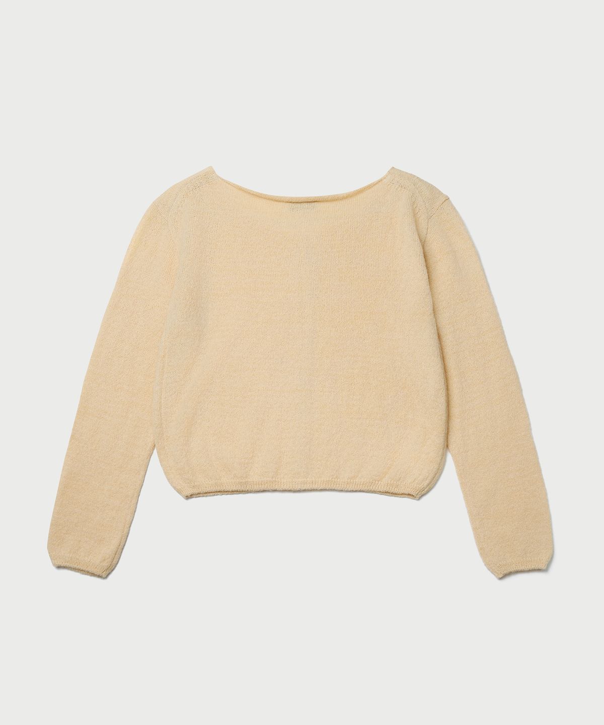 튜드먼트(TTUDEMENT) HAIRY WOOL ROUND CARDIGAN_BUTTER