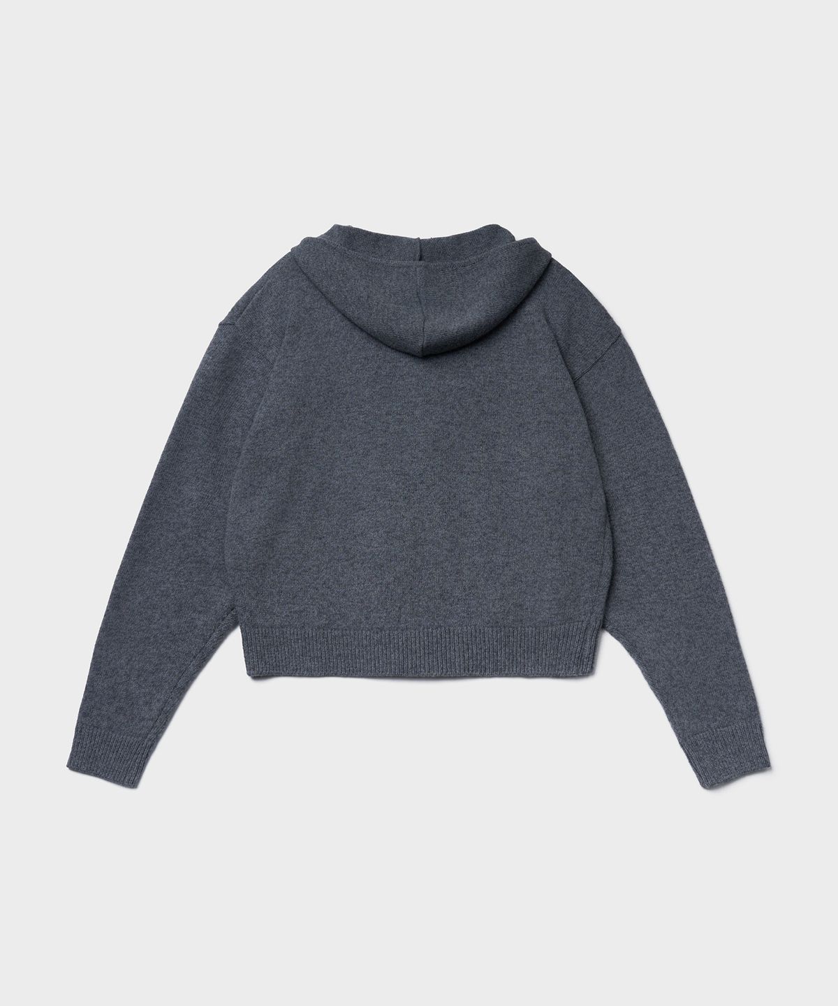 튜드먼트(TTUDEMENT) HOODIE ZIP-UP KNIT CARDIGAN_GREY