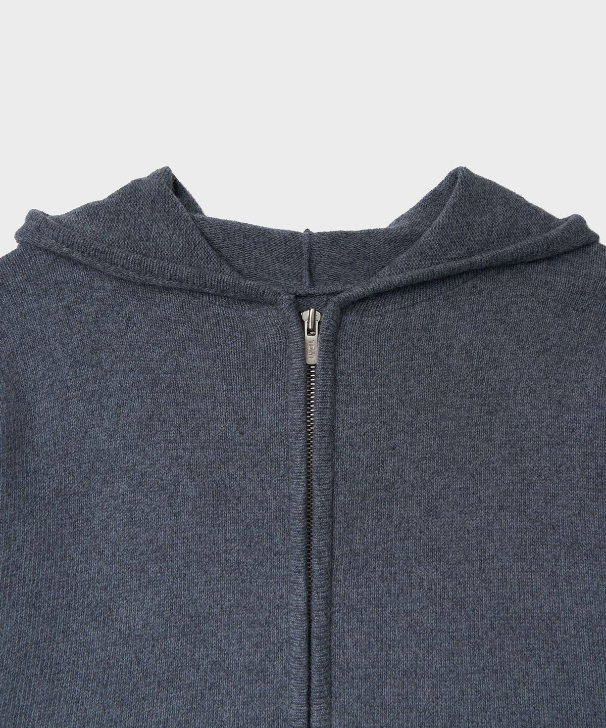 튜드먼트(TTUDEMENT) HOODIE ZIP-UP KNIT CARDIGAN_GREY