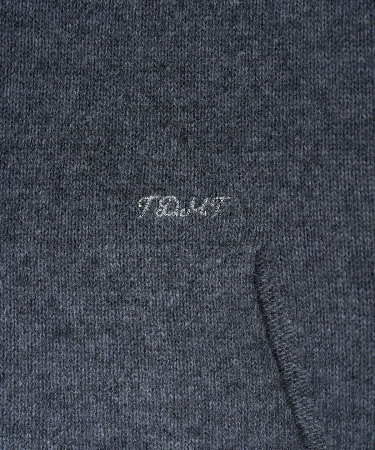 튜드먼트(TTUDEMENT) HOODIE ZIP-UP KNIT CARDIGAN_GREY