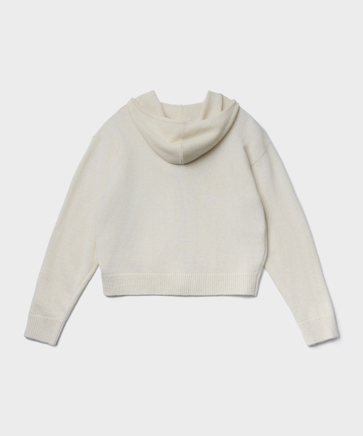 튜드먼트(TTUDEMENT) HOODIE ZIP-UP KNIT CARDIGAN_IVORY