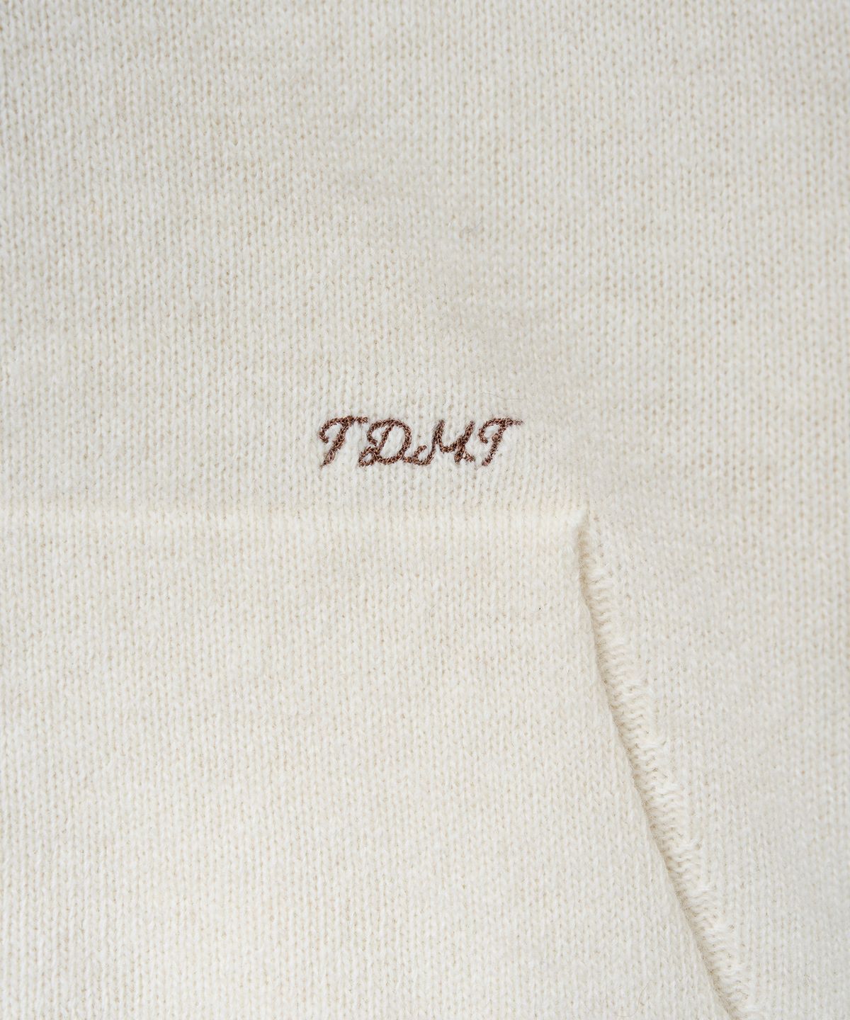 튜드먼트(TTUDEMENT) HOODIE ZIP-UP KNIT CARDIGAN_IVORY