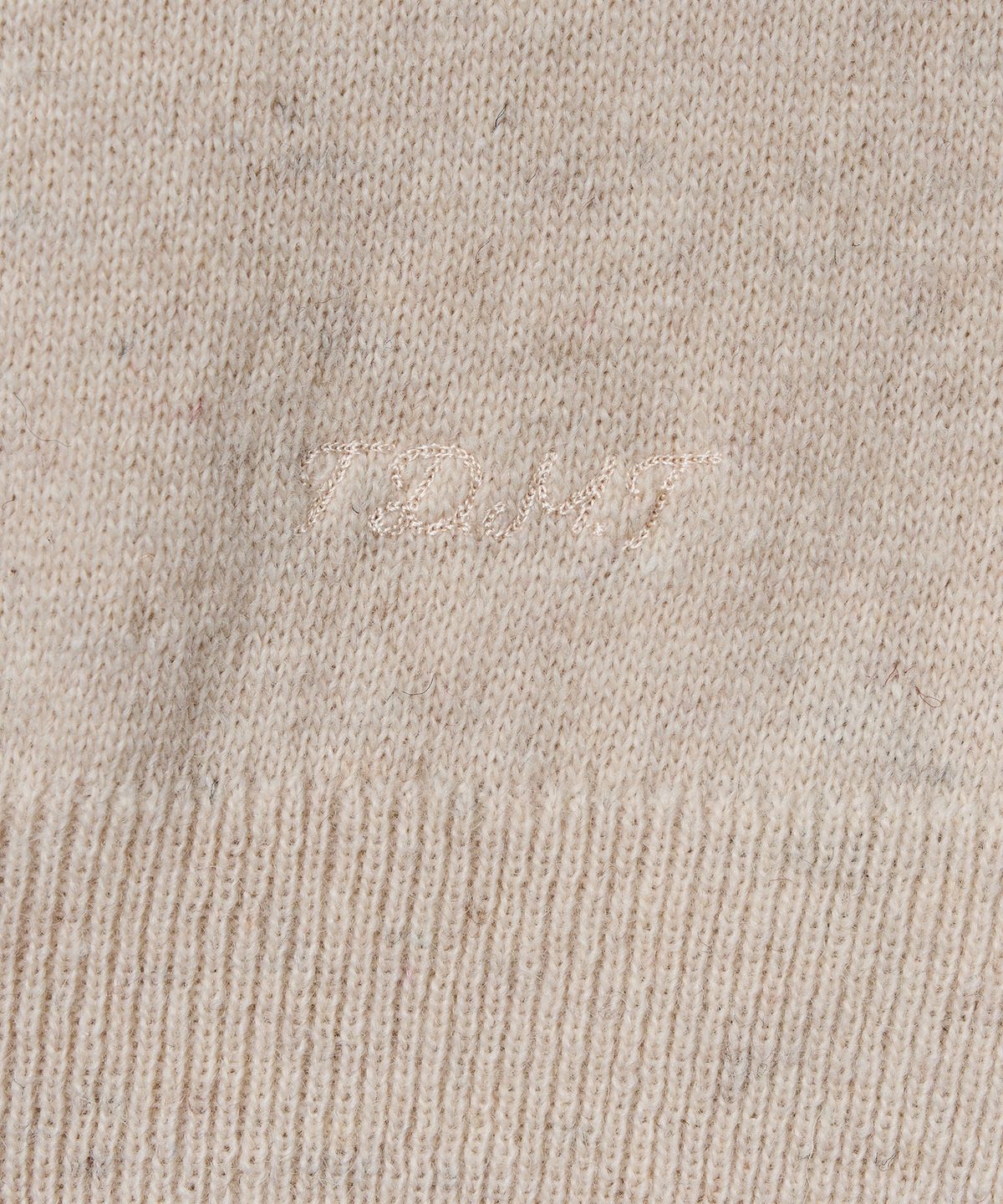 튜드먼트(TTUDEMENT) HIGH-NECK KNIT CARDIGAN_LIGHT BEIGE