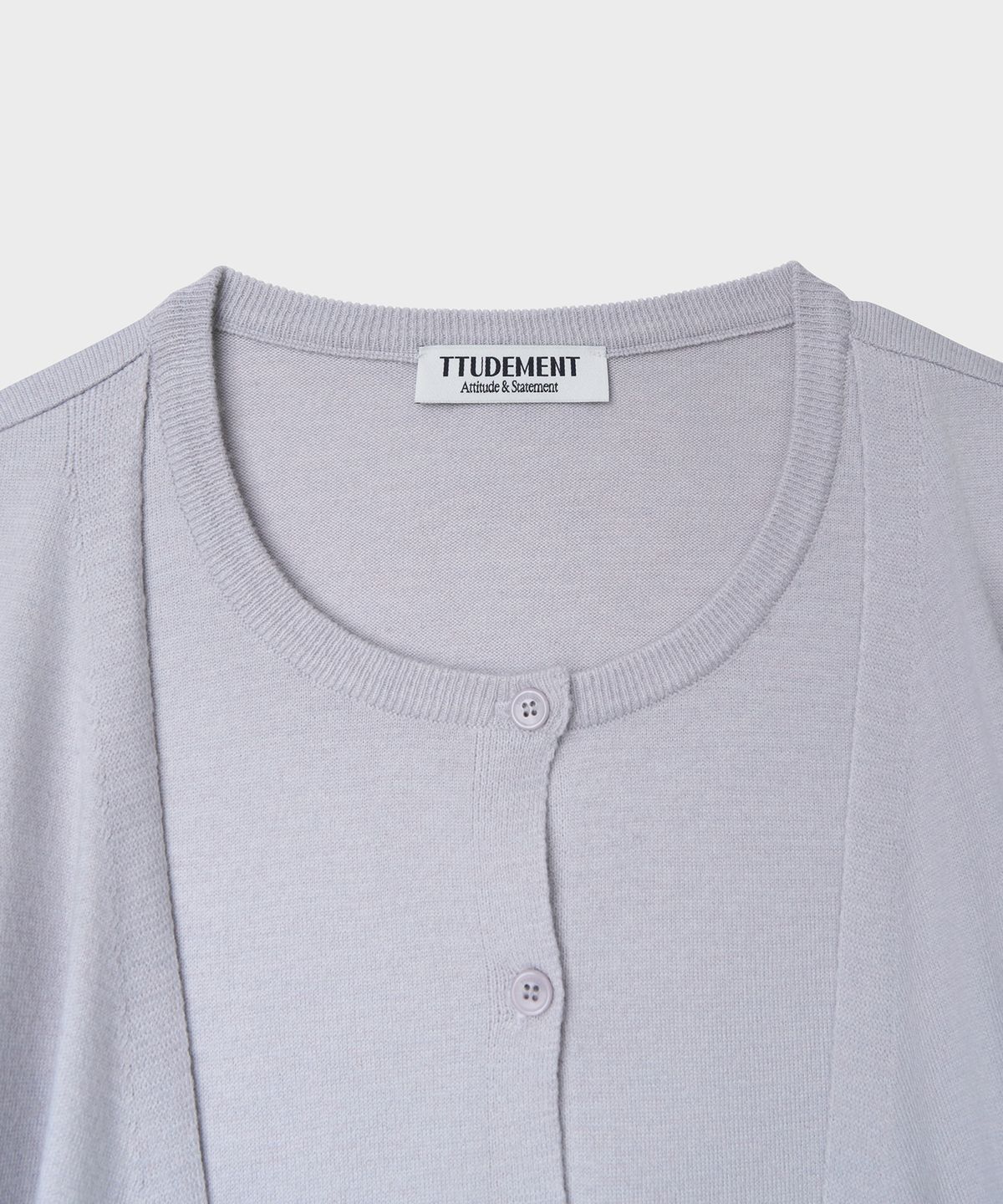 튜드먼트(TTUDEMENT) WRAP LAYERED CARDIGAN_LAVENDER