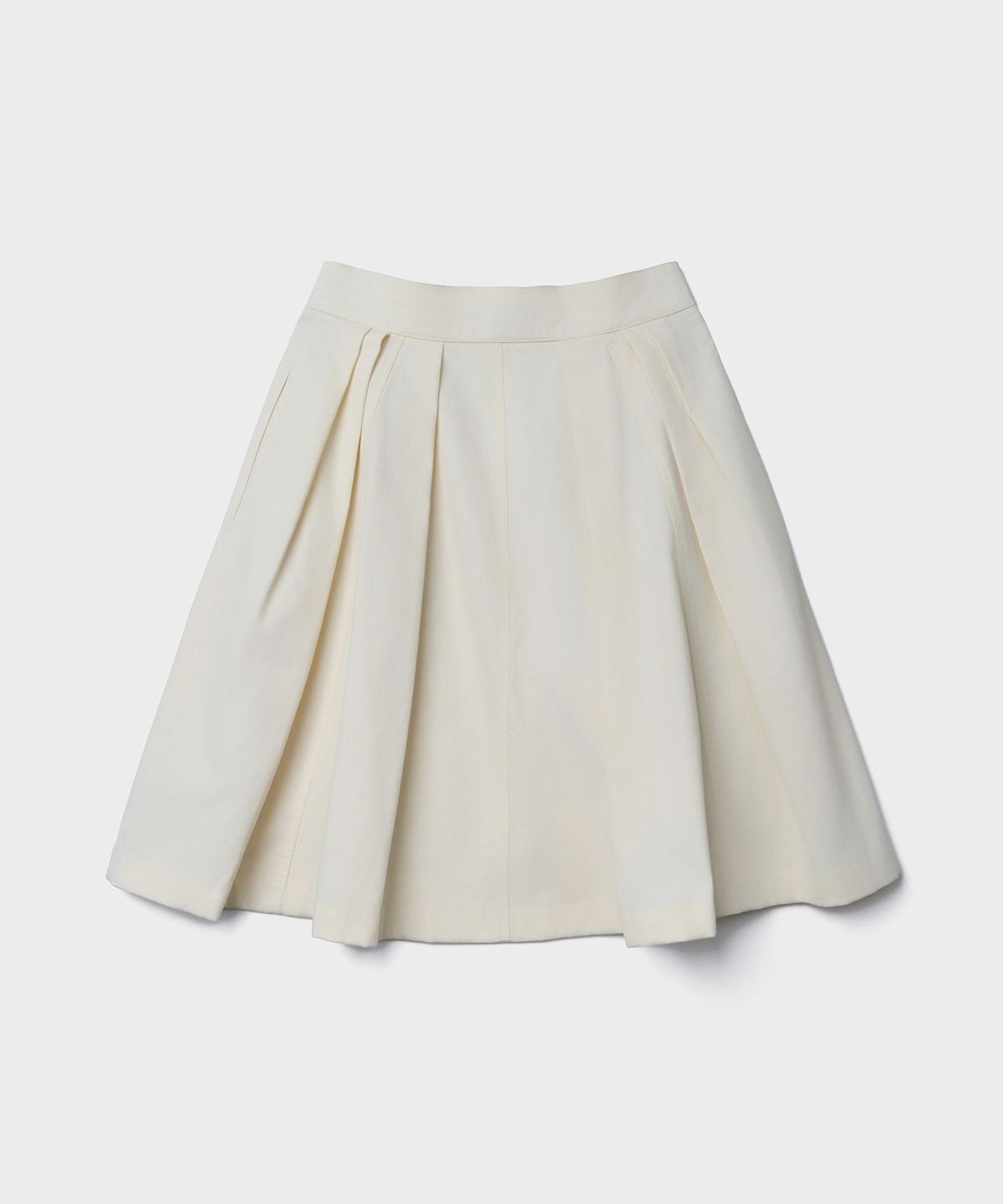 튜드먼트(TTUDEMENT) PINTUCK MIDI SKIRT_CREAM