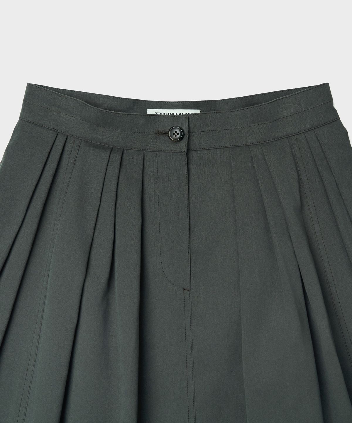 튜드먼트(TTUDEMENT) PINTUCK MIDI SKIRT_CHARCOAL