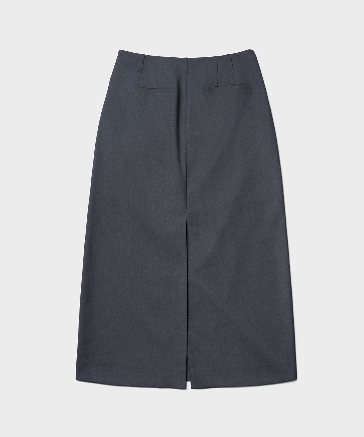 튜드먼트(TTUDEMENT) H-LINE MAXI SKIRT_CHARCOAL