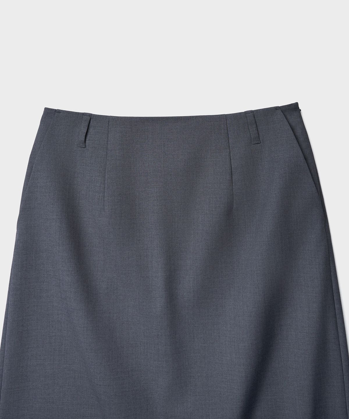 튜드먼트(TTUDEMENT) H-LINE MAXI SKIRT_CHARCOAL