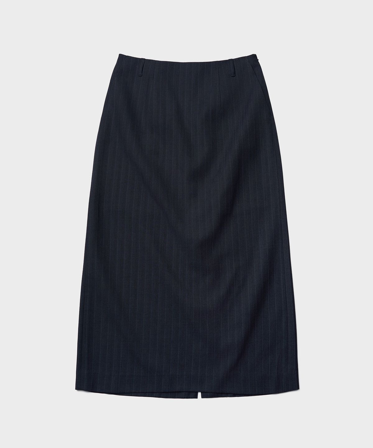 튜드먼트(TTUDEMENT) H-LINE MAXI SKIRT_NAVY STRIPE