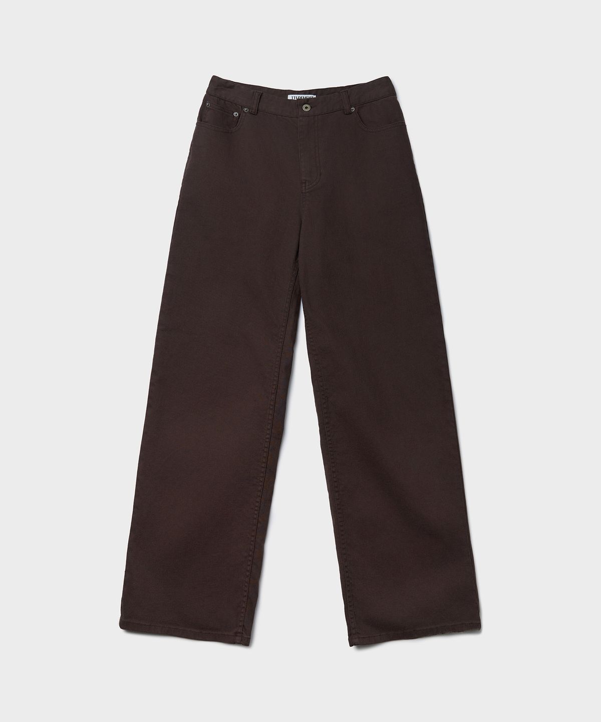 튜드먼트(TTUDEMENT) COTTON TWILL WIDE PANTS_BROWN