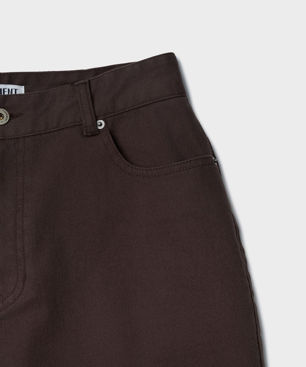 튜드먼트(TTUDEMENT) COTTON TWILL WIDE PANTS_BROWN