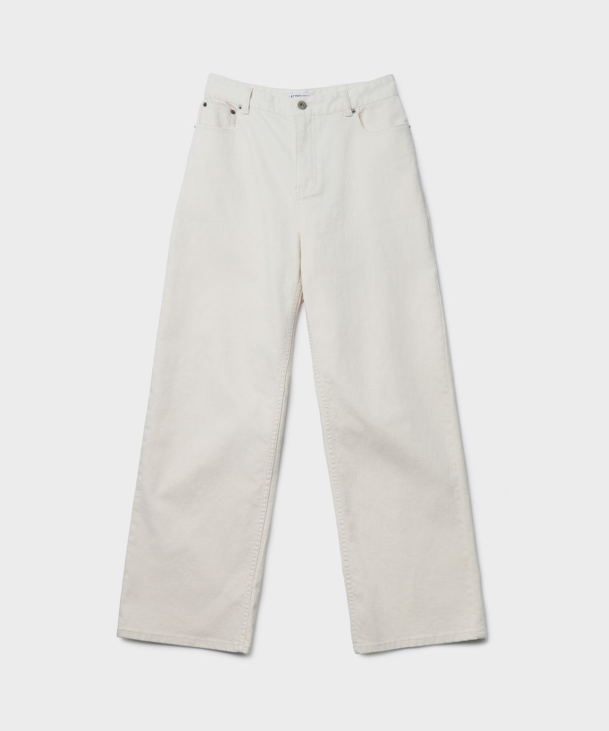 튜드먼트(TTUDEMENT) COTTON TWILL WIDE PANTS_CREAM