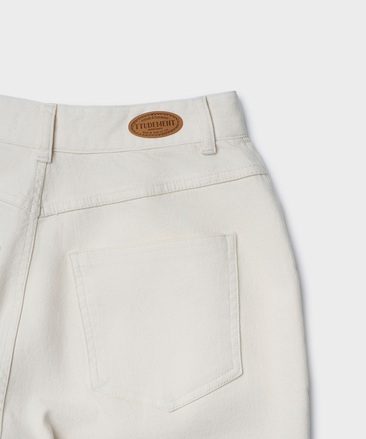 튜드먼트(TTUDEMENT) COTTON TWILL WIDE PANTS_CREAM