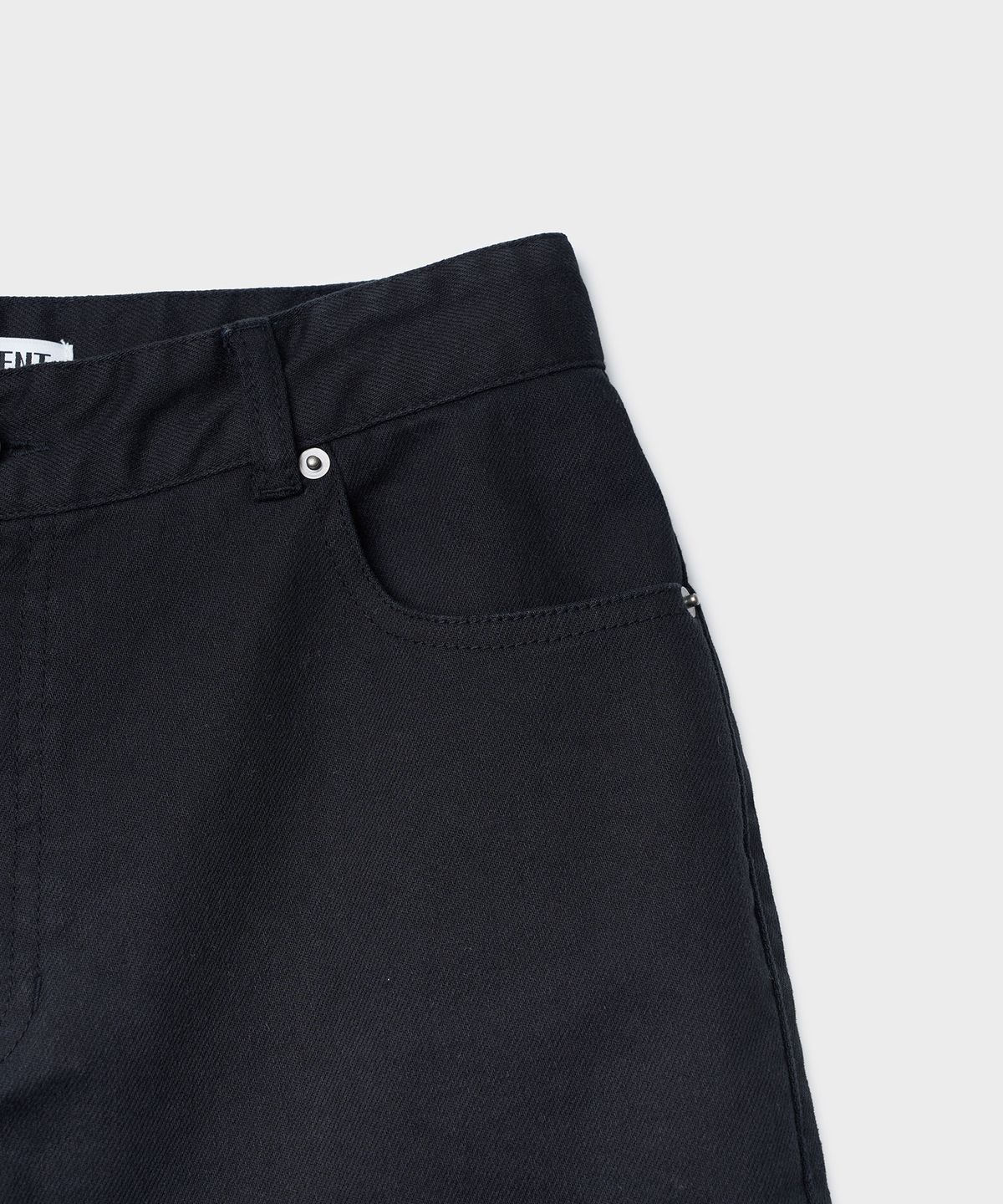튜드먼트(TTUDEMENT) COTTON TWILL WIDE PANTS_BLACK