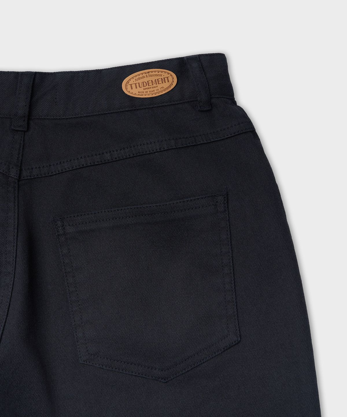 튜드먼트(TTUDEMENT) COTTON TWILL WIDE PANTS_BLACK