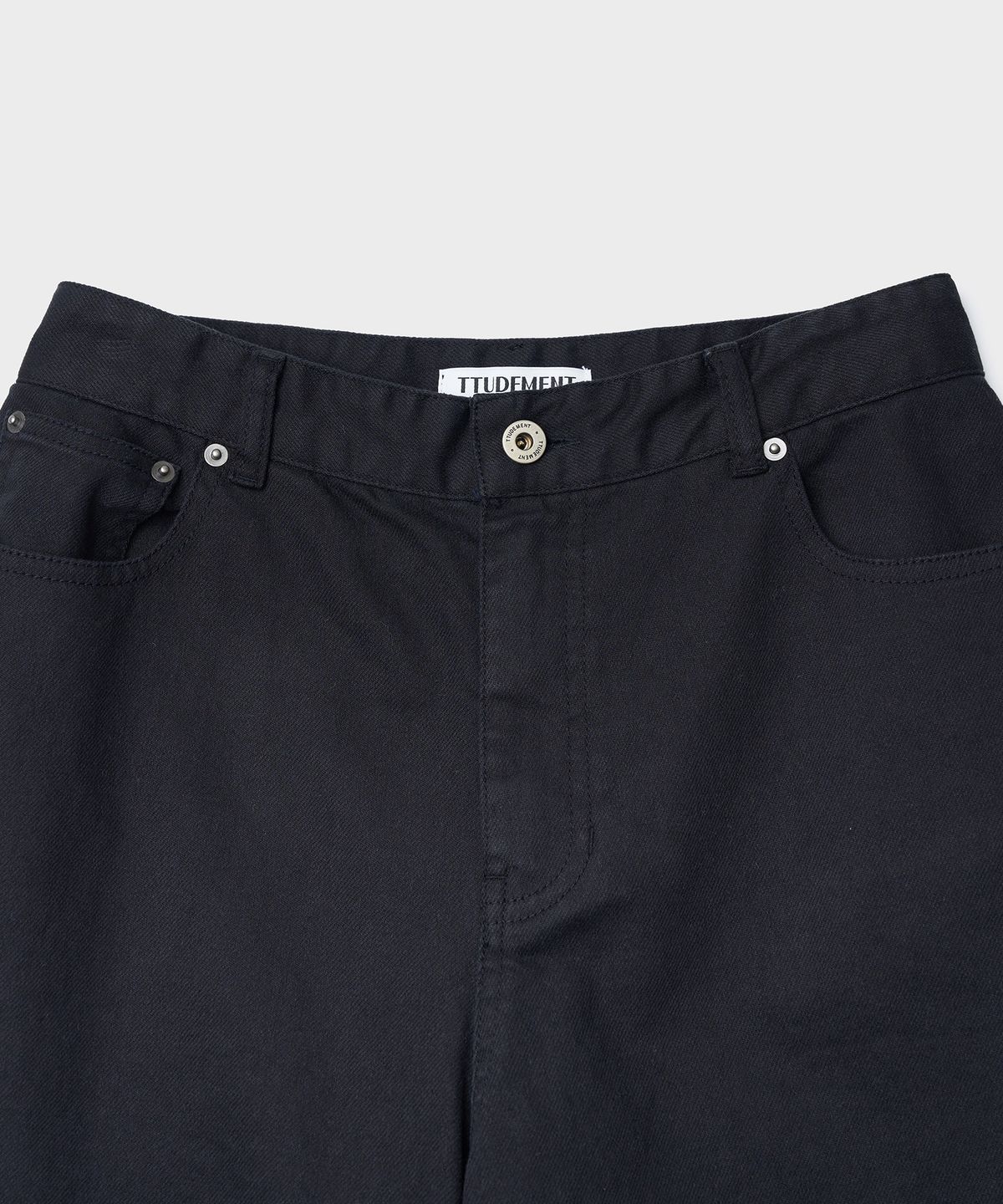 튜드먼트(TTUDEMENT) COTTON TWILL WIDE PANTS_BLACK