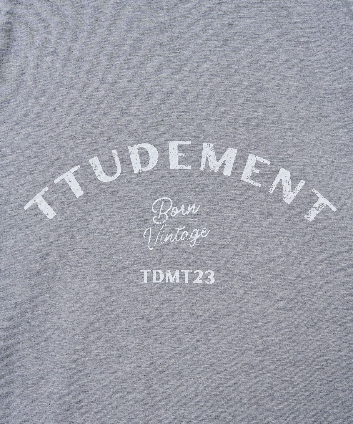 튜드먼트(TTUDEMENT) 50s LOOSE FIT GRAPHIC T-SHIRT_MELANGE GREY