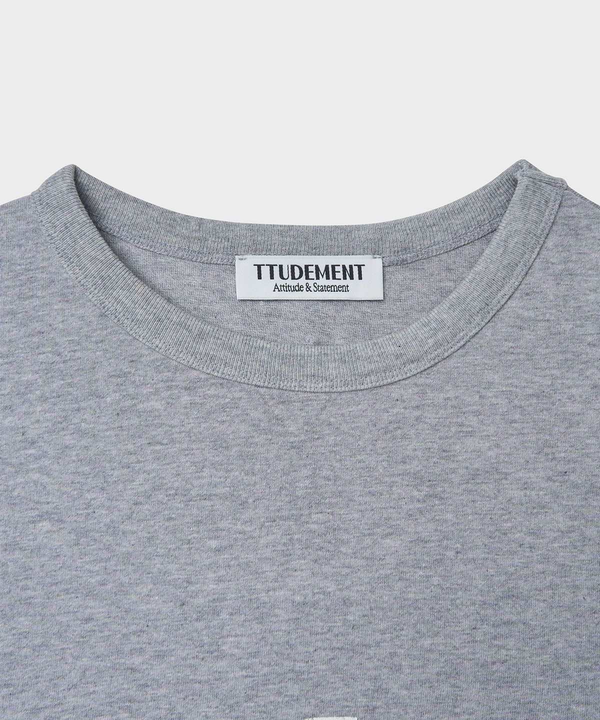 튜드먼트(TTUDEMENT) 50s LOOSE FIT GRAPHIC T-SHIRT_MELANGE GREY