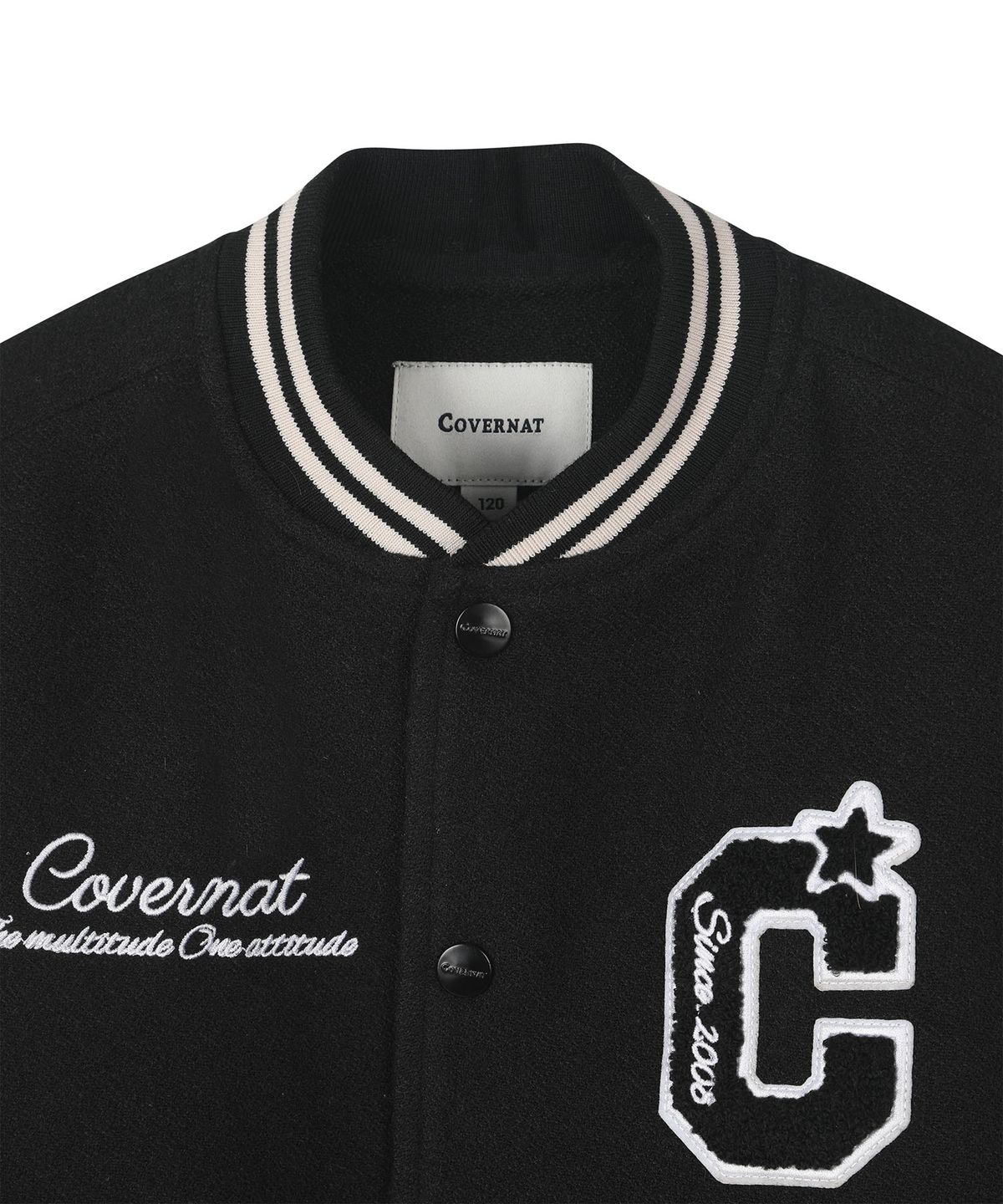 커버낫 키즈(COVERNAT KIDS) 사운드 스트라이크 바시티 자켓 블랙 CK2603JU24BK