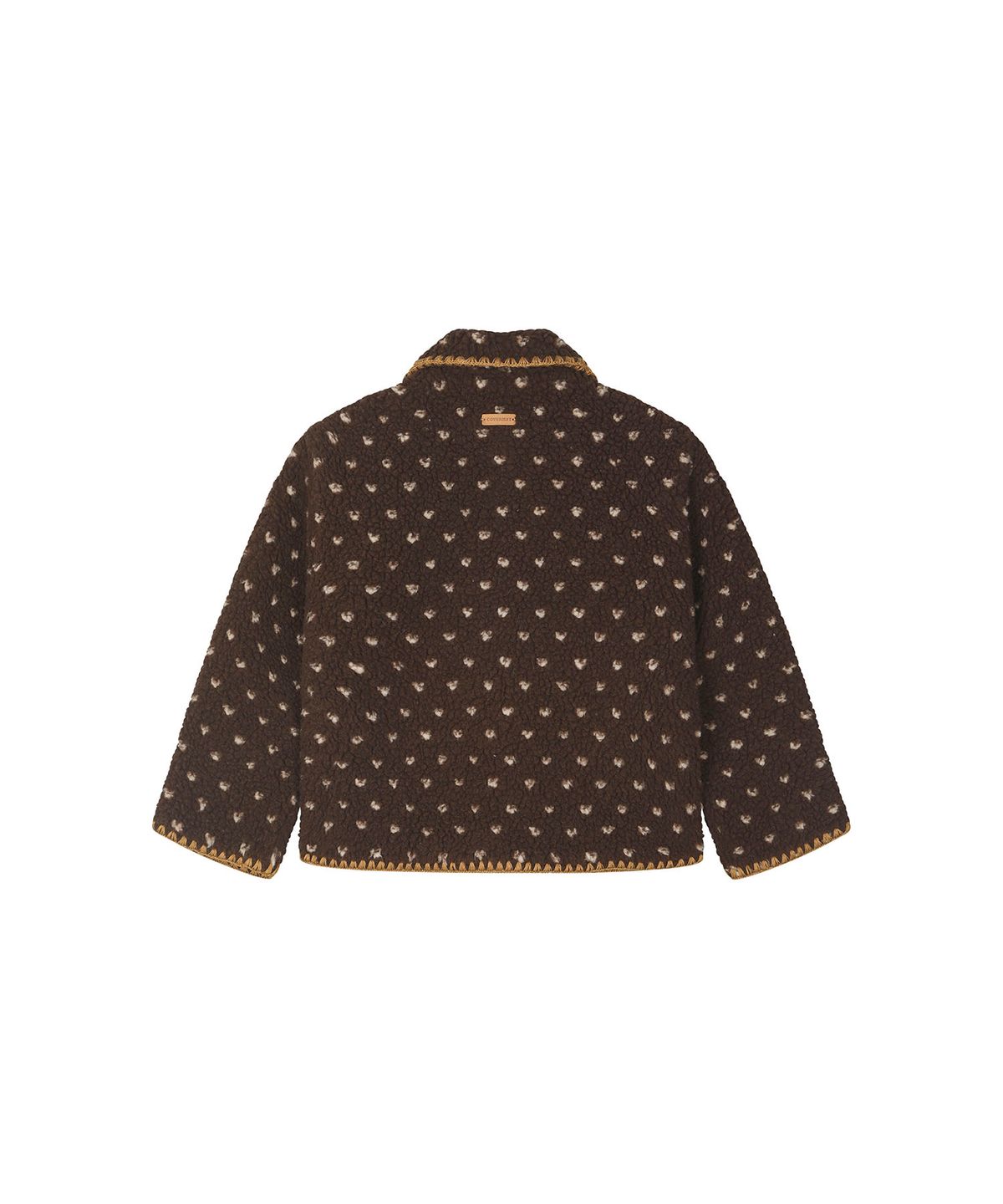 커버낫 키즈(COVERNAT KIDS) 라운드 카라 쉐르파 자켓 브라운 CK2603JK70BR