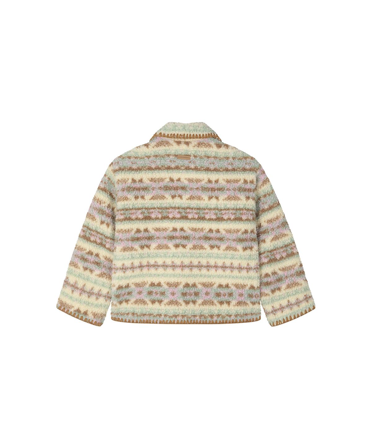 커버낫 키즈(COVERNAT KIDS) 라운드 카라 쉐르파 자켓 베이지 CK2603JK70BE