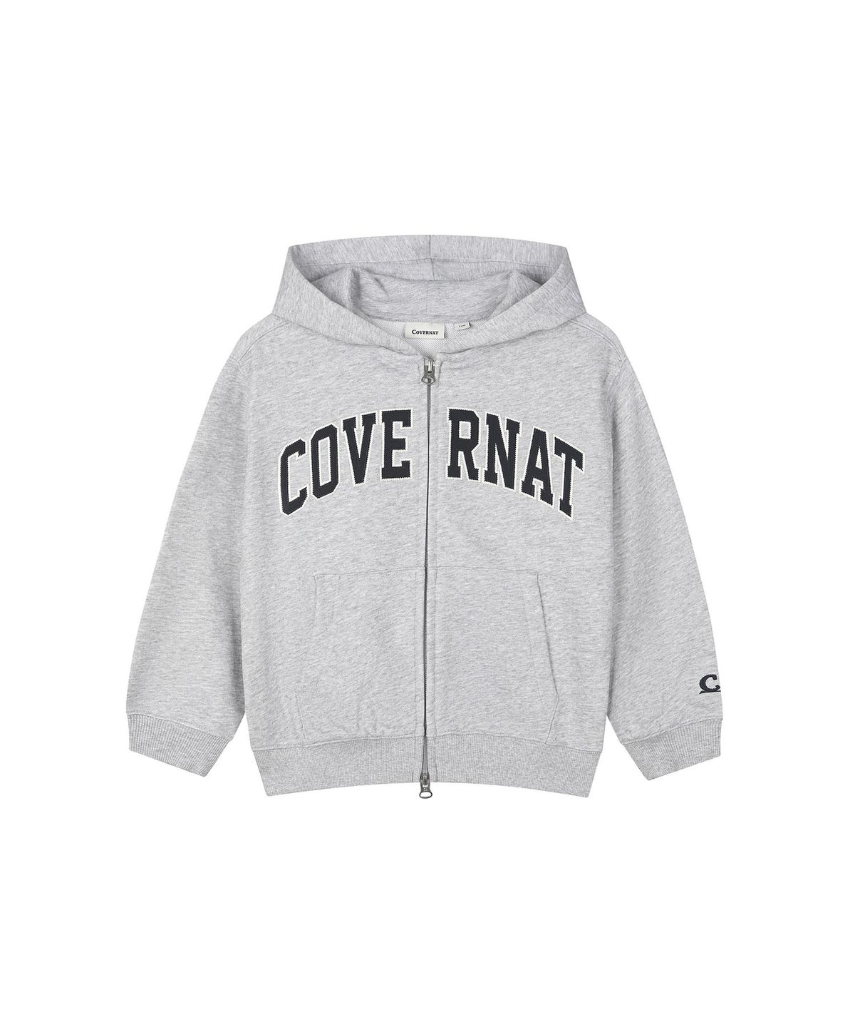 커버낫 키즈(COVERNAT KIDS) 오버핏 아치로고 후드집업 멜란지그레이 CK2603HZ10MG