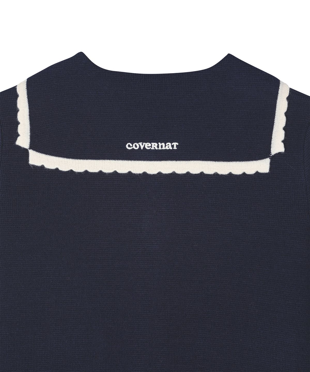 커버낫 키즈(COVERNAT KIDS) 캣 포켓 스캘럽 가디건 네이비 CK2603CD72NA