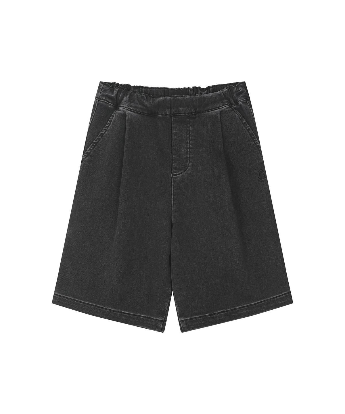 커버낫 키즈(COVERNAT KIDS) 와이드 데님저지 버뮤다 팬츠 다크그레이 CK2603JS22DG