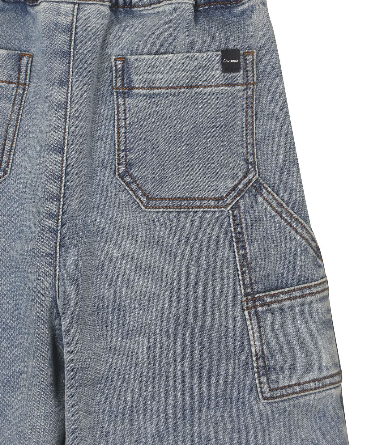 커버낫 키즈(COVERNAT KIDS) 와이드 데님저지 버뮤다 팬츠 블루 CK2603JS22BL