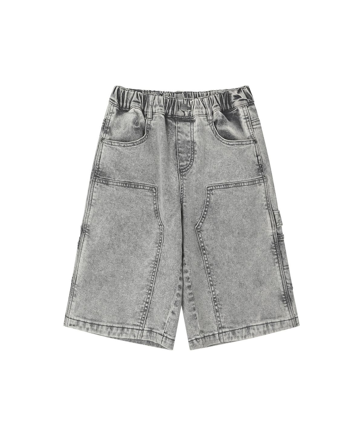 커버낫 키즈(COVERNAT KIDS) 카펜더 와이드 데님 버뮤다 팬츠 라이트그레이 CK2603IS21LG