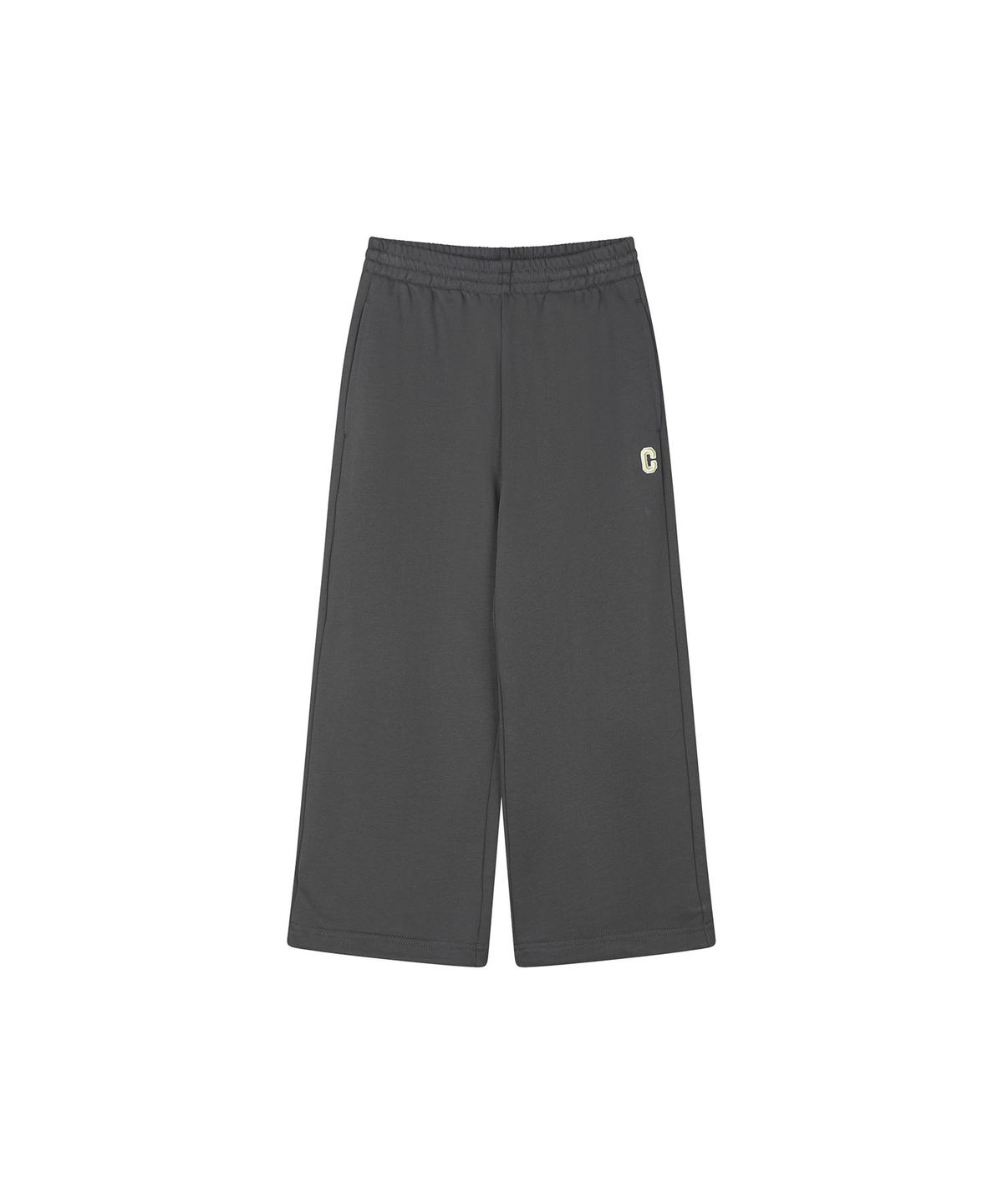 커버낫 키즈(COVERNAT KIDS) Little C 와이드 스트레이트 저지 팬츠 차콜 CK2603JPE7CH